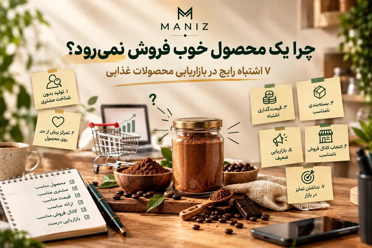چرا یک محصول خوب، فروش نمی‌رود؟ ۷ اشتباه رایج در بازاریابی محصولات غذایی